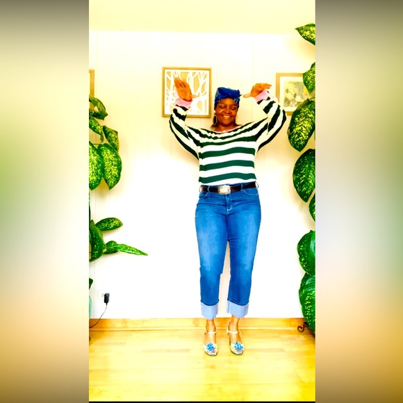 ✨ Antrhopologie✨ Raffia Chunky Sandals W/Corked Heels & Floral Accent - Picture 15 of 16